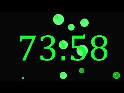 82 Minute Countdown Timer, without Music| Learn the Color Green| Colors| Animated Bubbles| Day 82