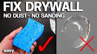 How to Repair Drywall NO DUST or SANDING - Fast & Easy