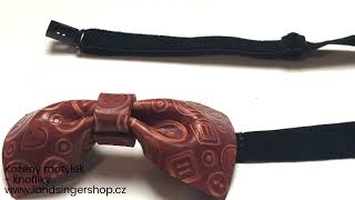 Kožený motýlek - knoflíky