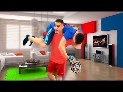 WWE MOVES AT HOME (LOSER GOES BALD)