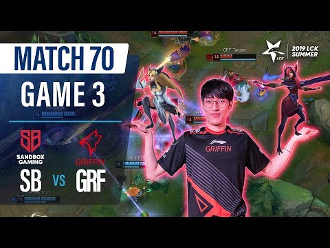 SB vs GRF | Match70 Game3 H/L | 2019 LCK Summer