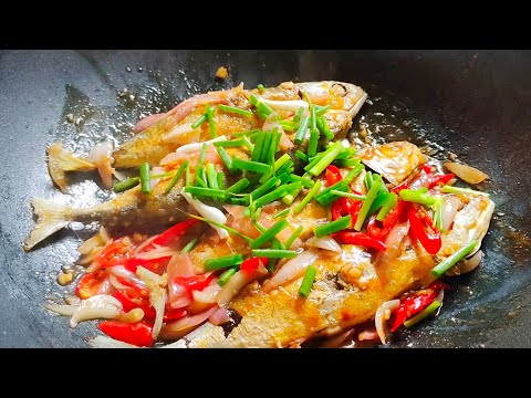 fried fish with sauce-Cambodia cooking/Dara MC
