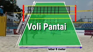 Download lagu Ukuran Lapangan bola voli pantai mp3