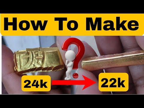 How To Make 24k Gold To 22k Gold | Gold Melting | Make 22k Gold  Bar | Gold Smith Anjan |