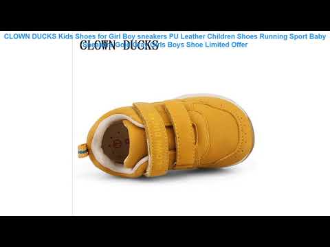 CLOWN DUCKS Kids Shoes for Girl Boy sneakers PU Leather Children Shoes Video