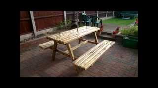 How To Build Your Own Picnic Bench Out Of Pallets