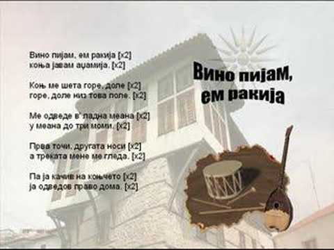 Vino Pijam, Em Rakija - Macedonian Song