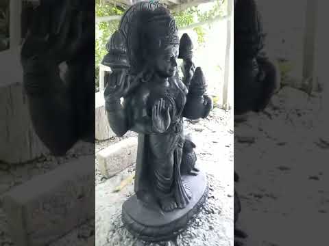 Black stone standing laxmi statue, temple