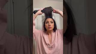 AT HOME SALON BLOW OUT TUTORIAL #curlytostraight #blowout #revlononestephairdryer #GRWM