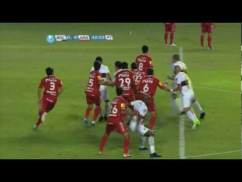 Gol de Silva. Boca 1 - Argentinos 0. Fecha 6. Torneo Final 2013. Fútbol Para Todos