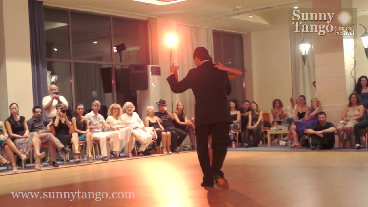 Pancho Martinez Pey BIRTHDAY dance in SUNNY TANGO FESTIVAL 2013, Crete island, Greece