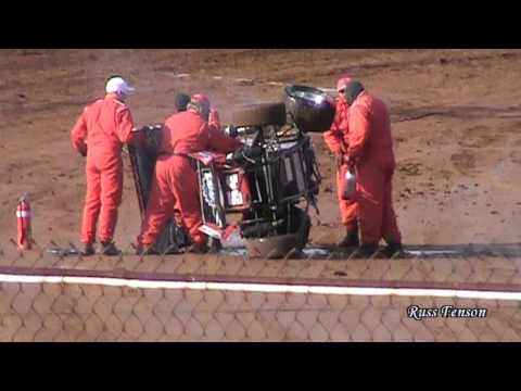 Jay Hall Litre Sprint Crash - Sydney Speedway by Russ fenson