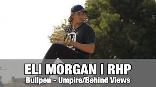 Eli Morgan, RHP | Umpire + Behind view | Live At Bats | February 2021