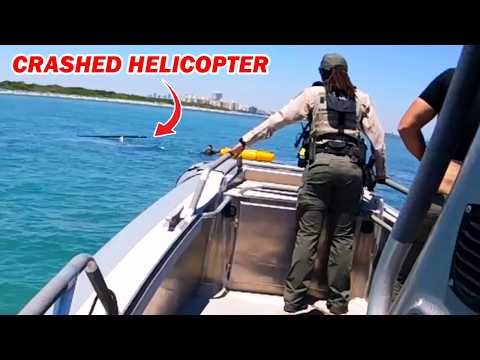 Helicopter Crash CAUGHT ON CAMERA - FWC Rescued Pilot