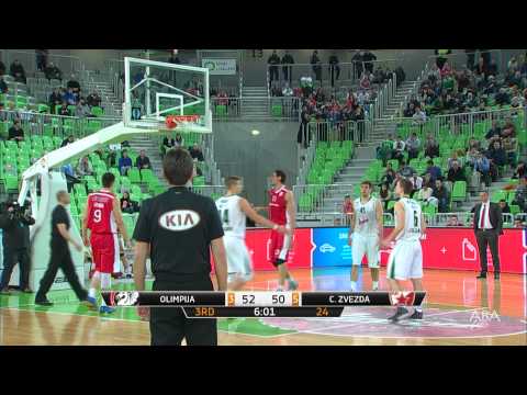 ABA Liga 2014/15, Round 16 match: Union Olimpija - Crvena zvezda Telekom (4.1.2015)