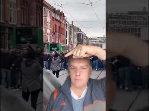 German football hooligans in Dublin schalke football.