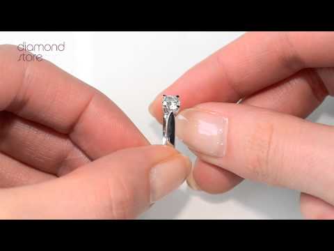 UT27-72IXU3Y - Classic Certified 0.50CT Grace 18K White Gold Engagement Ring G/VS1