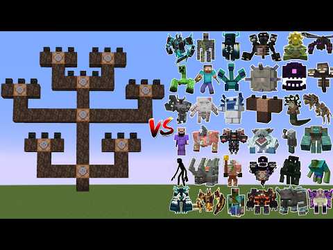 Wither Storm vs All Minecraft Bosses - Minecraft Mob Battle