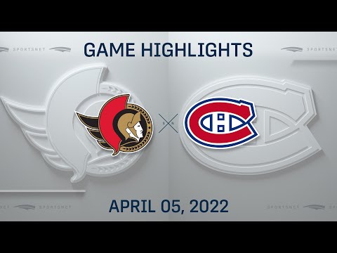 NHL Highlights | Senators vs. Canadiens - Apr. 5, 2022