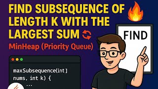 YouTube video 'Leetcode 2099. Find Subsequence of Length K With the Largest Sum | Java + Heap Explained'