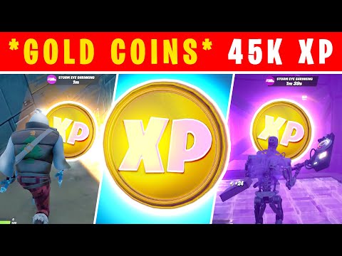 ALL *GOLD* XP COINS 45k Free XP (Fortnite Week 7-9)