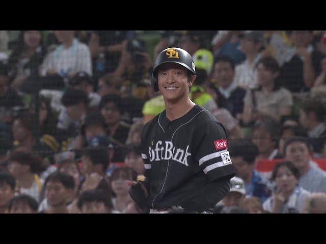【1回表】高めを叩いた!! ホークス・柳町達 1アウト満塁から先制タイムリーヒット!! 2025年8月13日 埼玉西武ライオンズ 対 福岡ソフトバンクホークス