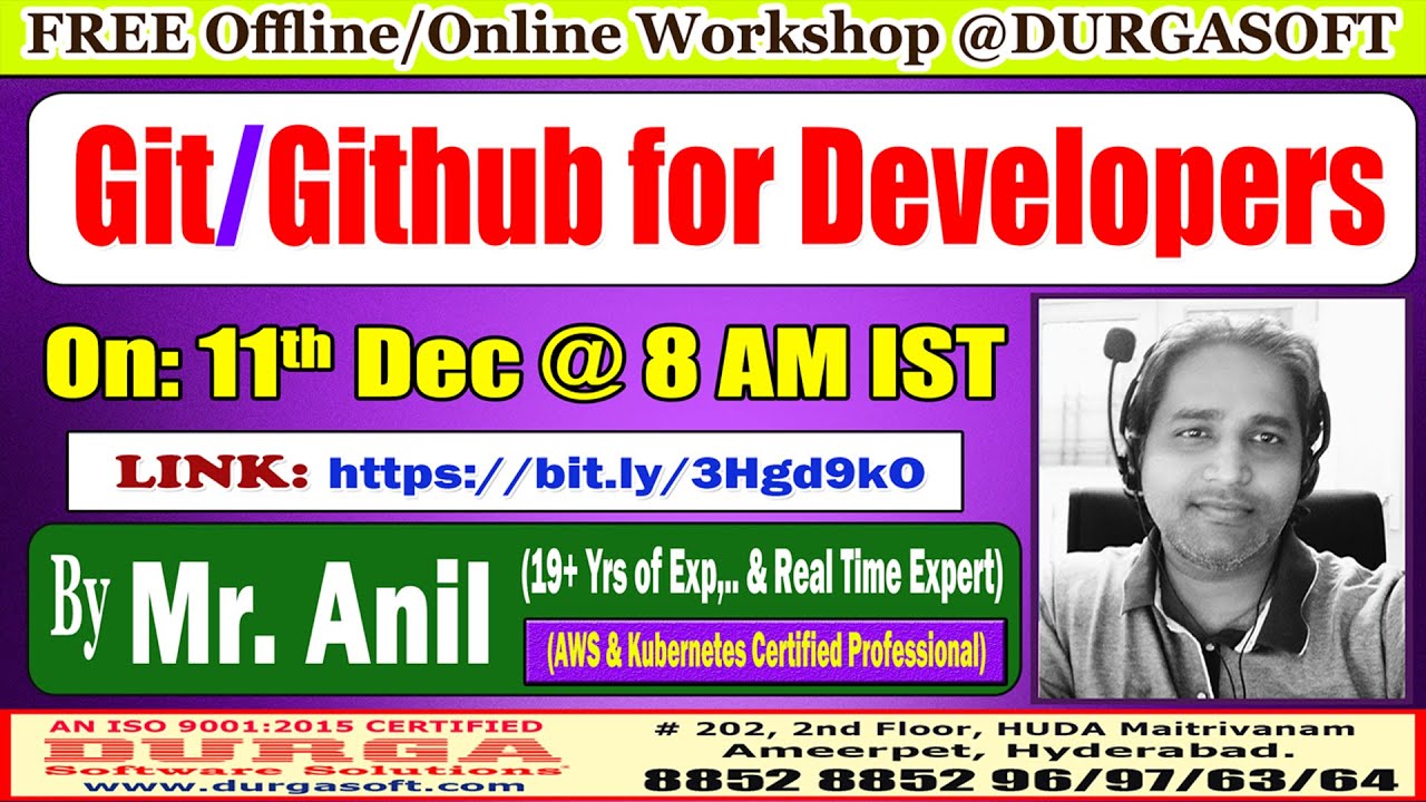 Git/Github for Developers (FREE Workshop) Offline/Online Training @ DURGASOFT