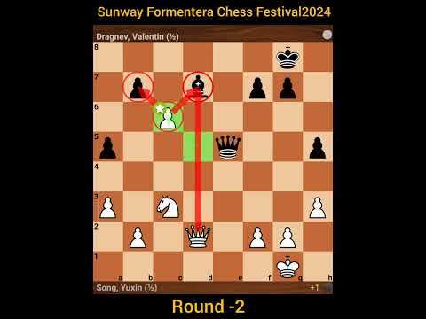Sunway Formentera Chess Festival2024 Valentin Dragnev vs Yuxin Song