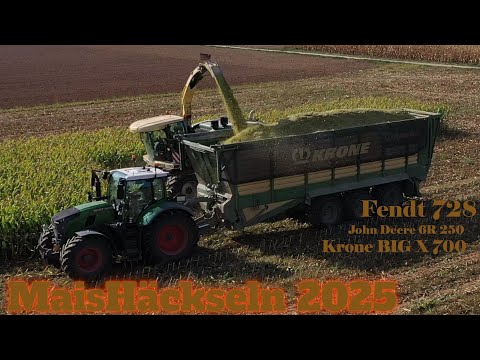 🚜🔥 Maishäckseln 2025  mit voller Power! Krone Big X 700 | Fendt 728 | John Deere 6R 250 / Silage