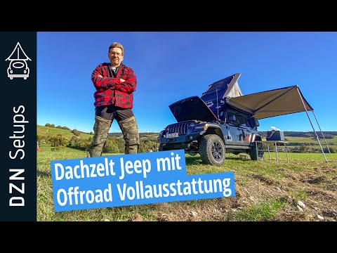 Dachzelt Setup: Jeep Wrangler mit Offroad Vollausstattung | Alu Cab Expedition 3 & 270 Grad Markise