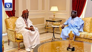 Download lagu Ooni Of Ife, Alake Of Egbaland Visit Tinubu In Lagos mp3