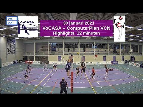 2021-01-30 VoCASA - VCN (Highlights, 12 minuten) Eredivisie Heren Volleybal