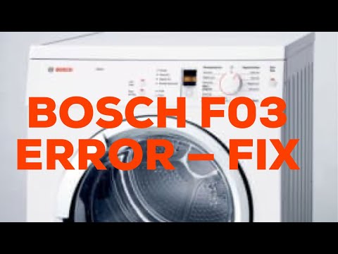 ✨ BOSCH DRYER F03 ERROR - Can’t Drain The Water - EASY FIX ✨