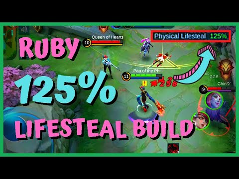 BUFFED RUBY 125% LIFESTEAL BUILD | Mobile Legends: Bang Bang