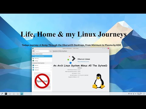 ObarunOS Display Almost All Desktops Offered By ObarunOS An Arch Based System With No SystemD