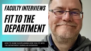 Faculty interviews: how to answer questions about the fit to the department #interview #phd