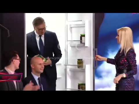 Aleksandar Vučić emerges from the refrigerator