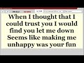 Billy walker i so miserable without you sing along