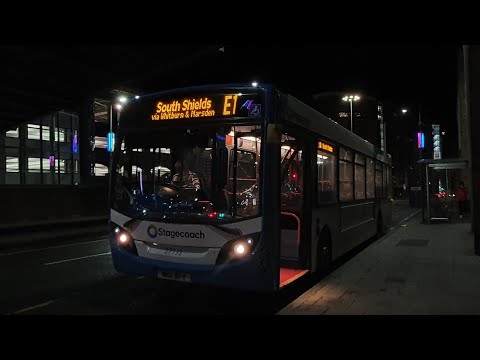 COASTAL NIGHTRIDE: Route E1 | NK11BFY/27732 - Stagecoach North East: ADL Enviro 300