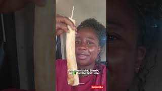 Trying Zambian Snack for the first time