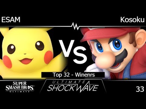 USW 33 - PG | ESAM (Pikachu) vs Kosoku (Mario) Top 32 - Winenrs - SSBU
