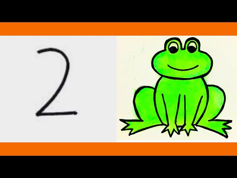 How to draw a frog step by step|frog drawing from number 2|easy frog drawing#Art #drawing#easy
