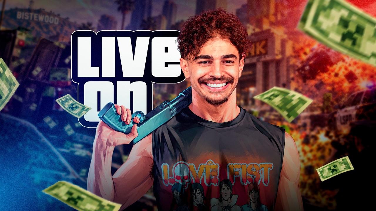 🟡AO VIVO | BISTECONE🟡 JOGANDO O GTA NO MINECRAFT!