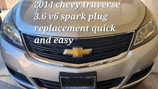 Chevy Traverse 3.6 v6 spark plug replacement
