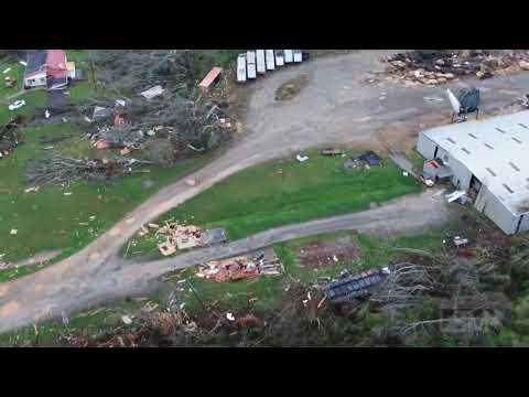 03-26-2021 Near Bibb County Airport, AL - Tornado Damage - Trees Snapped, Homes Flattened