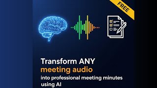 FREE AI Tool to Generate Meeting Minutes in 3 Minutes | OpenAI Whisper + Llama Tutorial | LLM