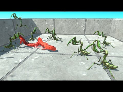 10 MINI GIANT PRAYING MANTIS vs EVERY UNIT   Animal Revolt Battle Simulator