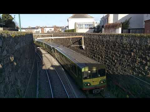 Irish rail 8100 class train at Sandycove, Co Dublin