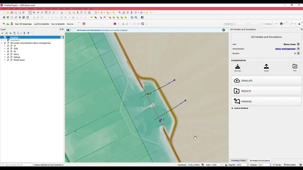 Creating a maximum water depth raster in the Modeller Interface