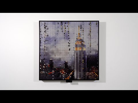 Empire State - A.I. Kinetic Flip-Discs Artwork